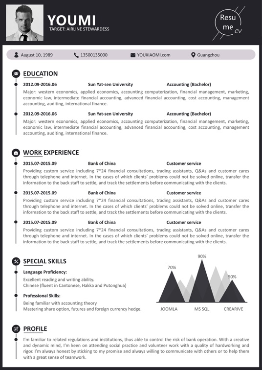 英文简历21英文简历word模板
