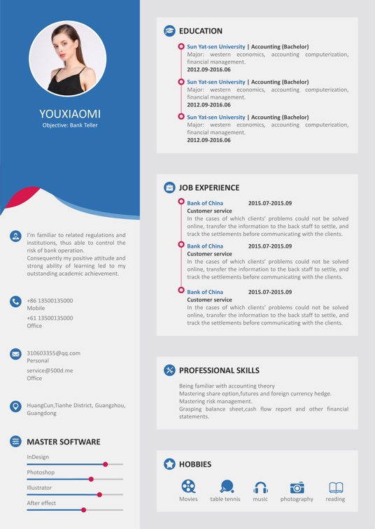 英文简历24英文简历word模板