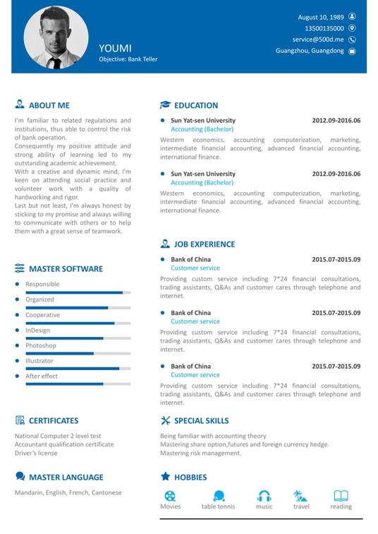 英文简历29英文简历word模板