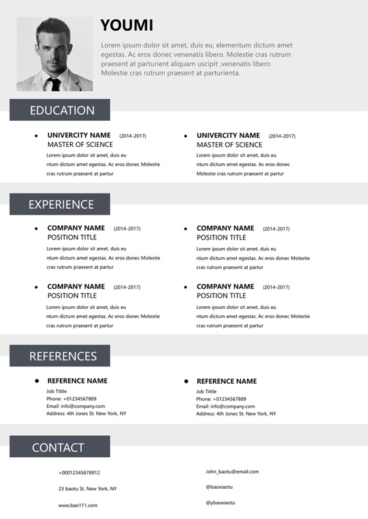 英文简历33英文简历word模板