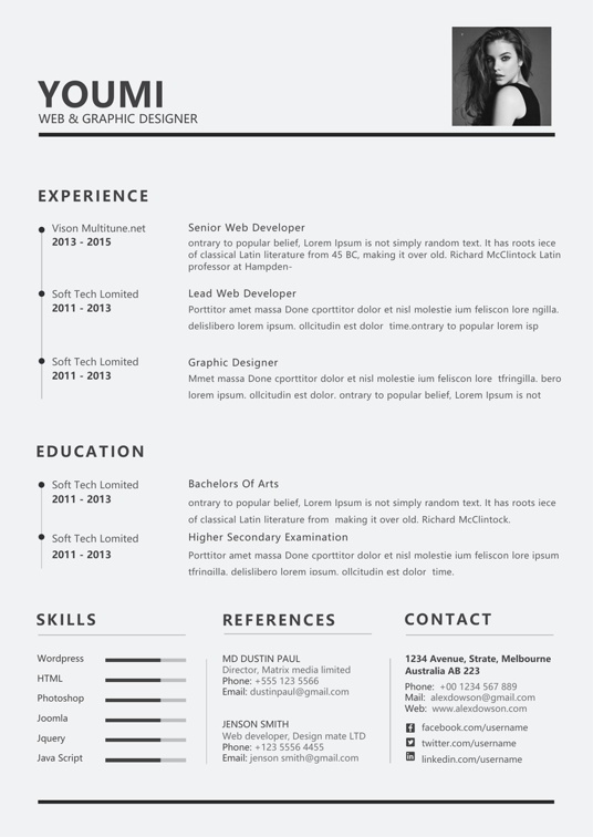 英文简历35英文简历word模板