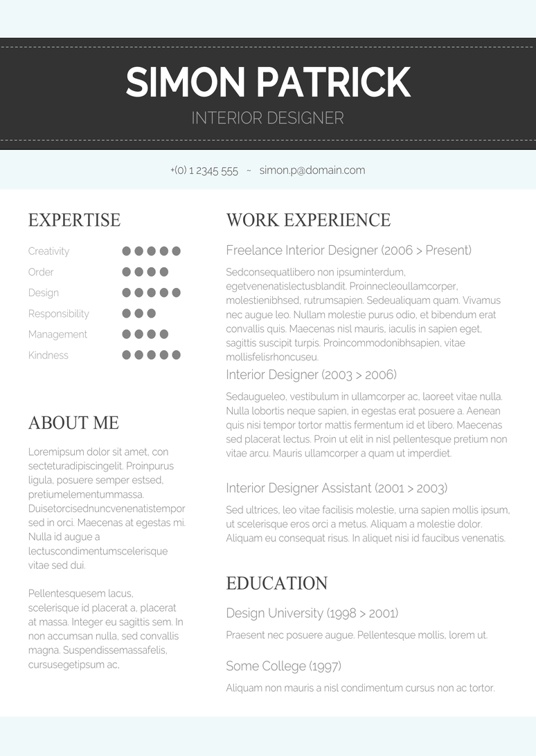 英文简历40英文简历word模板